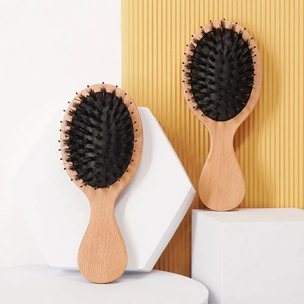 Bristle Air Cushion Comb Portable Mini Nylon Hair Styling Tool Wood Scalp Massage Air Bag Comb Women