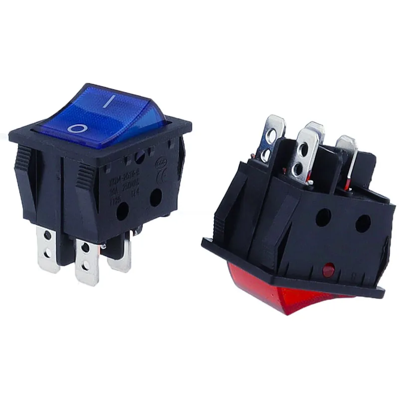 1 PCS,30A 250V AC High Current,ON/OFF,Special for Eelding Machine,KCD4,Sterling Silver Point,Rocker Power Button Switches