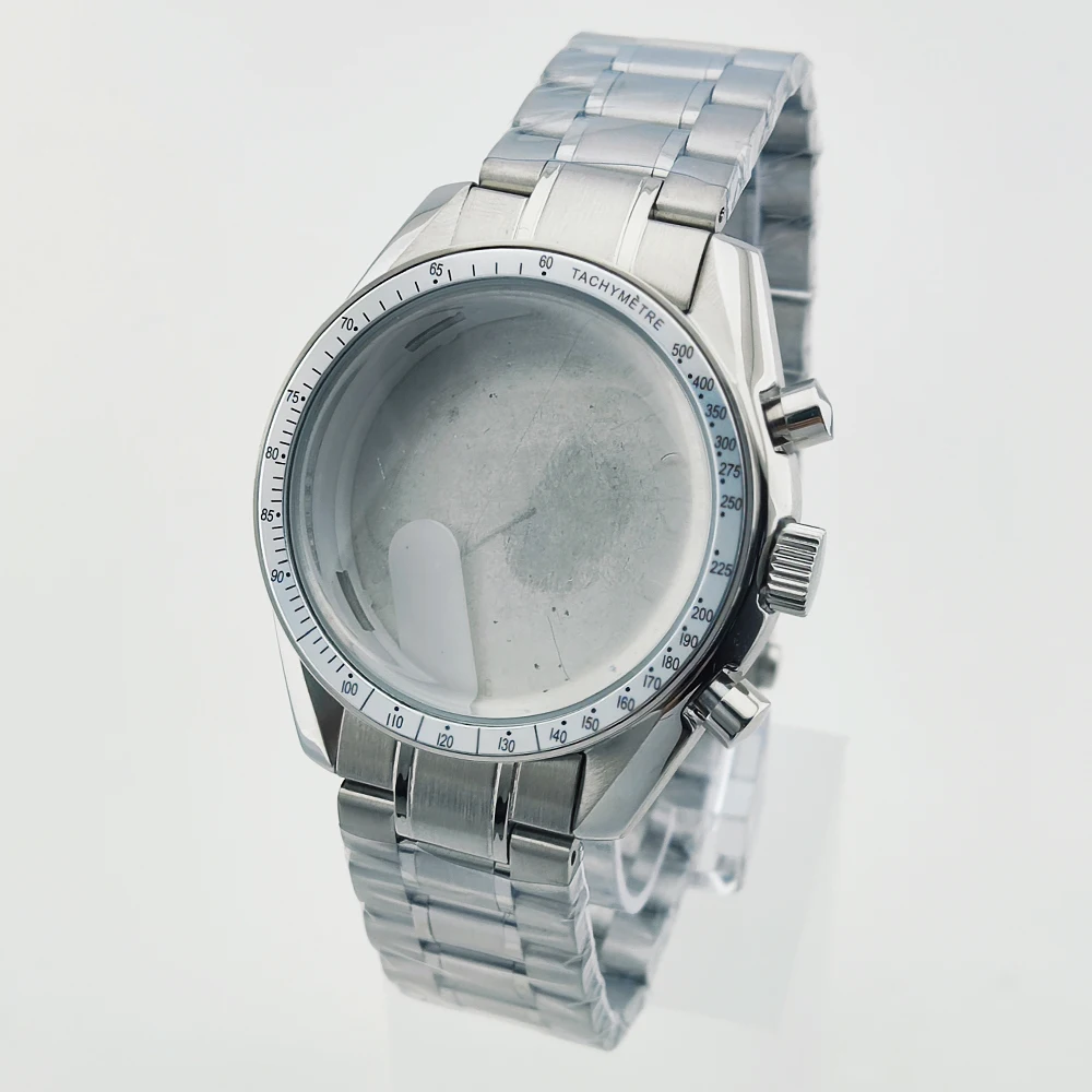 

Мужские часы 39,7 мм, корпус для часов из нержавеющей стали, аксессуары для часов, корпус с механизмом vk63, подходит для ремешка 20 мм