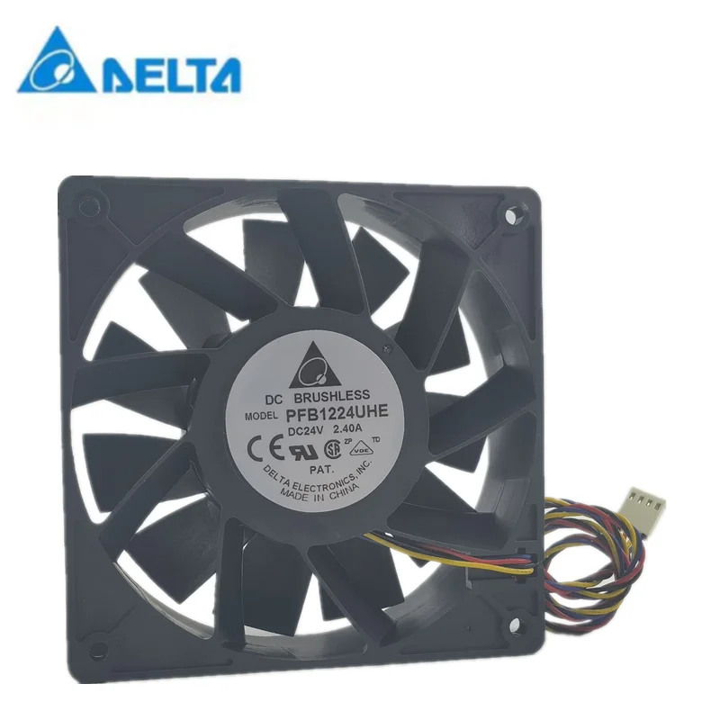 New delta PFB1224UHE 24V 2.4a 12038 12cm large air volume server cooling fan