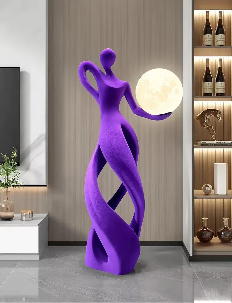 

Abstract Figure Floor Lamp Decoration Living Room Foyer Luxury Decoration Lobby Exhibition Hall Art Sculpture Housewarming Gift