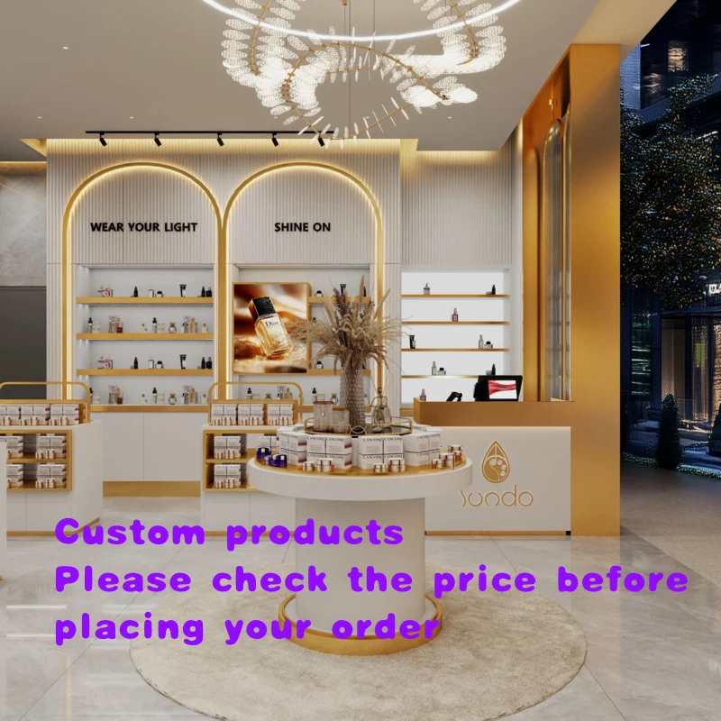 custom.New Cosmetic Interior Exterior Design Modern Beauty Retail Decoration Custom Skin Care Shop Display Showcase Furnit