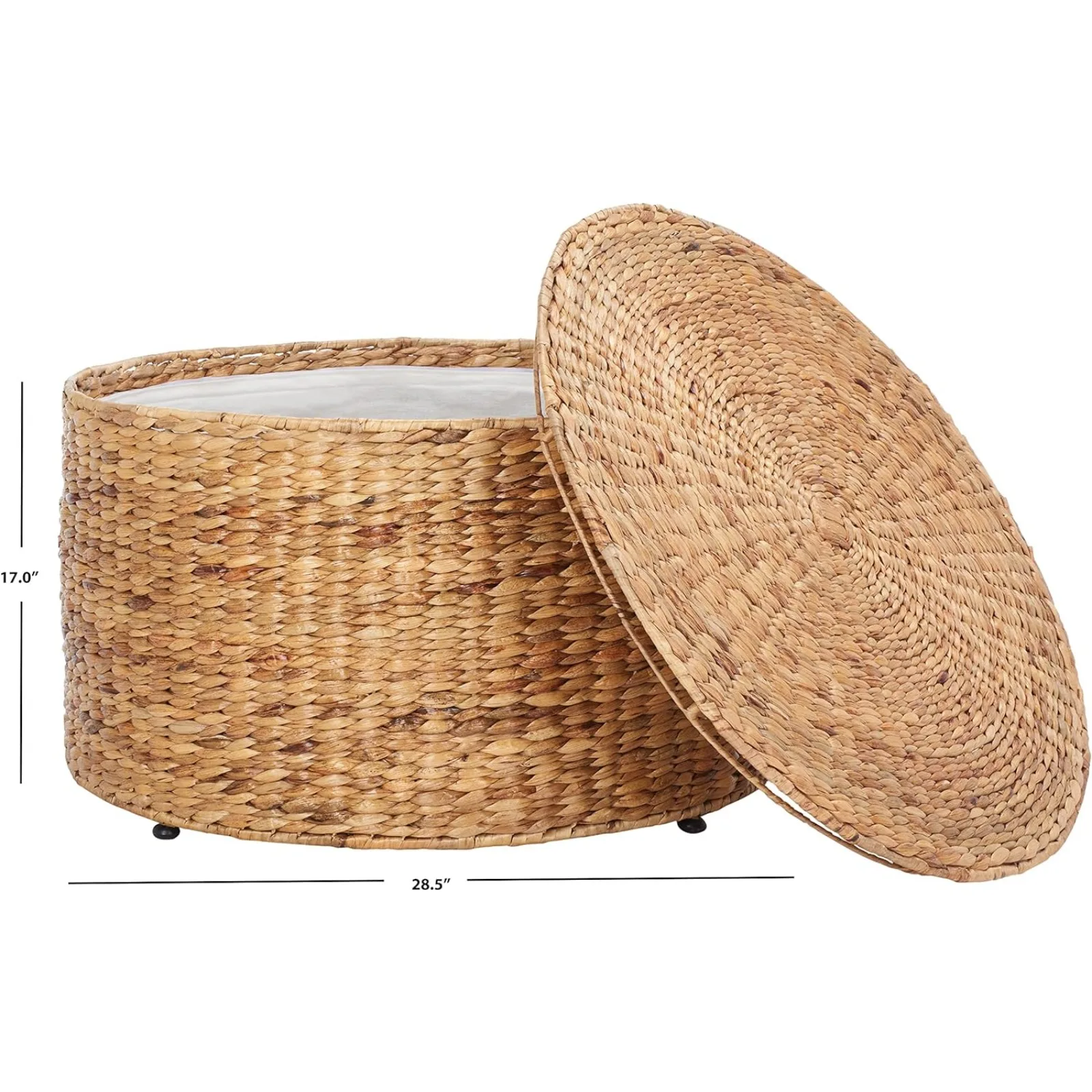 Ons Thuis Collectie Salontafel, Grijs, 28.5 In X 28.5 In X 17 In