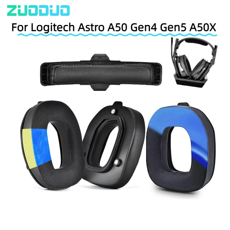 

Ear Pads For Logitech Astro A50 Gen4 Gaming Headphones Replacement Soft Foam Cushion Sponge Pad Leather Earmuffs