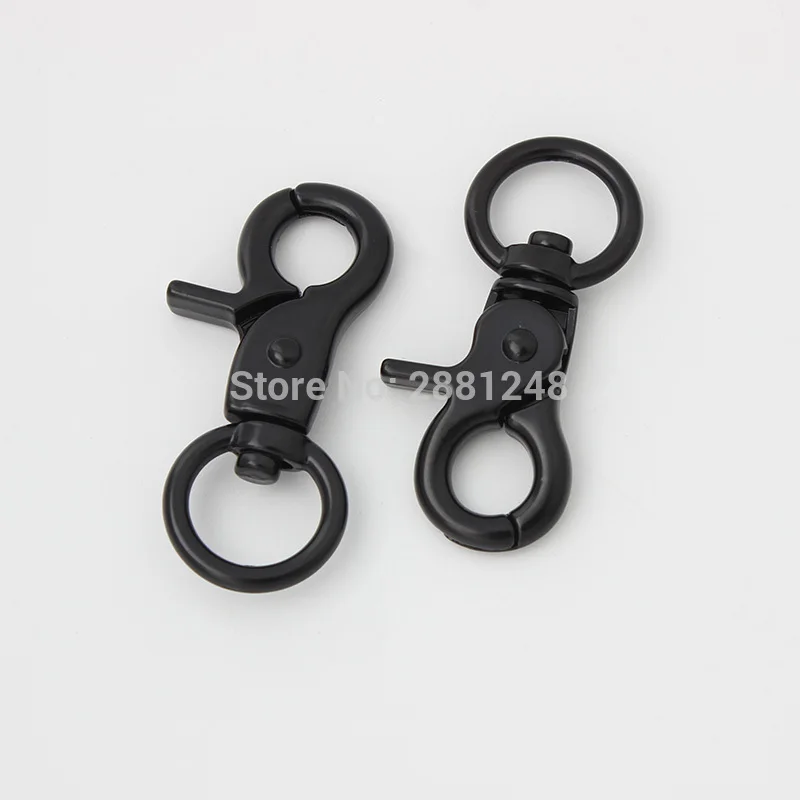 10-30-100pcs 8mm 9mm 13mm Dark gun black trigger snap hook swivel clasp lobster claws swivel hooks hardware Hardware Accessories