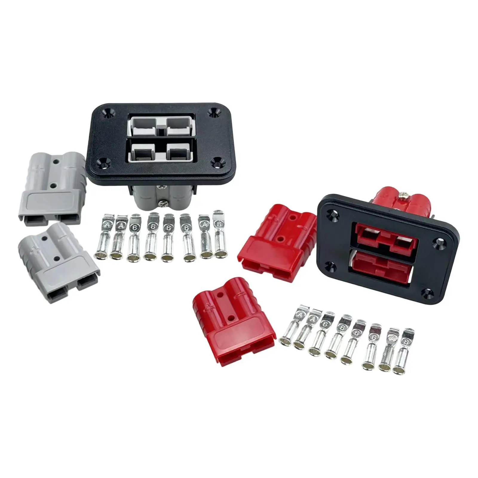Plug Mounting Panel 50A Double Panels Connector Base Socket Panels Sturdy Accessories Dustproof Caravans Plug Connector
