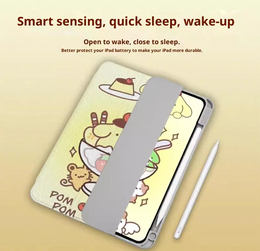 MINISO Hello Kitty Untuk Casing iPad 2025 ipad A16 11in Generasi ke-10 11 Tablet Cover Air 3 4 5 M2 M3 Pro 4 5 6 M4 A17 Pelindung