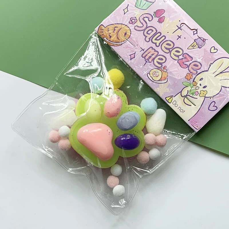 Kawaii Multi-gelaagde Kat Klauw Knijpen Speelgoed Zachte Mochi Decompressie Speelgoed Cartoon Kat Klauw Trage Rebound Speelgoed Kid volwassen Geschenken