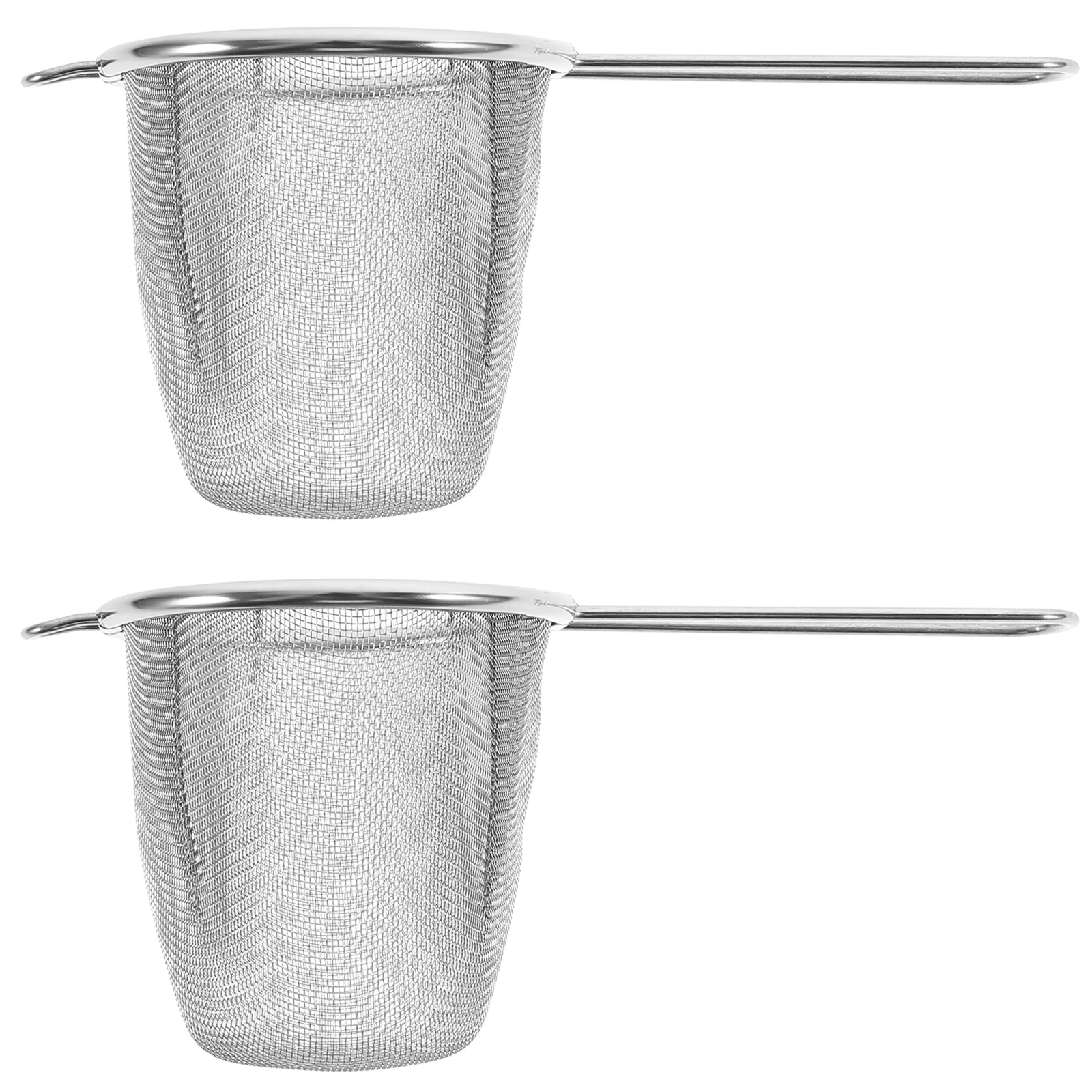 

2pcs Tea Strainers Stainless Steel Fine Mesh Loose Leaf Filters for Home Office Practical Cleaner Smoother Tea