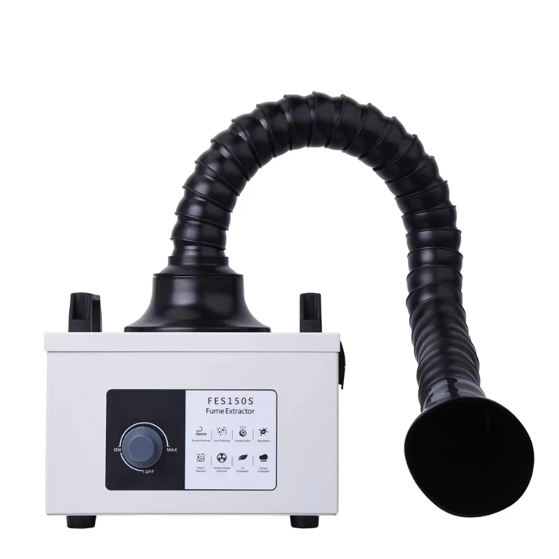 Mini Desk Solder Fume Extractor Cotton Smoke Absorber Purifier FES150S Soldering Smog Cleaner