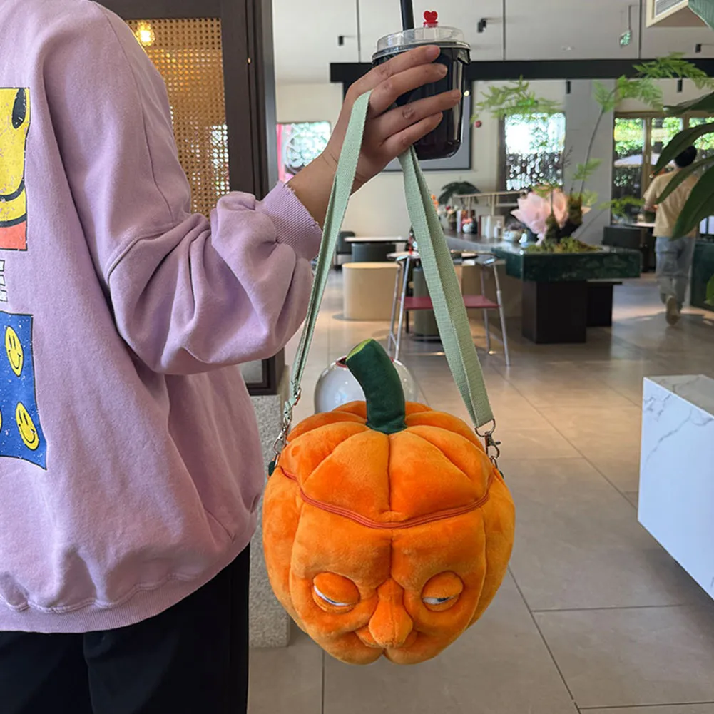 Adult Women Fantasia Cartoon Pumpkin Shaped Shoulder Bag Anime Dungeon Meshi Disfraz Costume Accessories Gifts Props