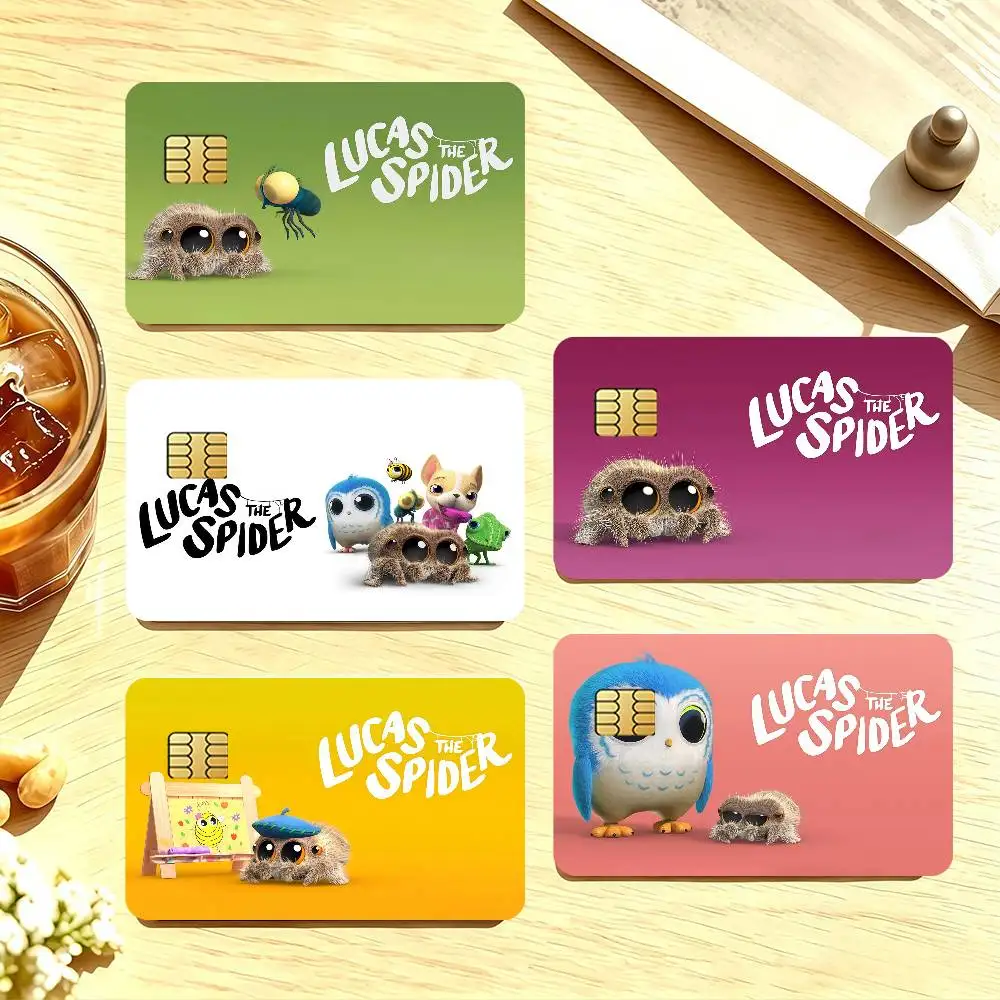 Cute Lucas the Spider Credit Card Public Transportation Cards Sticker Waterproof Card Face Decoration 4PCS