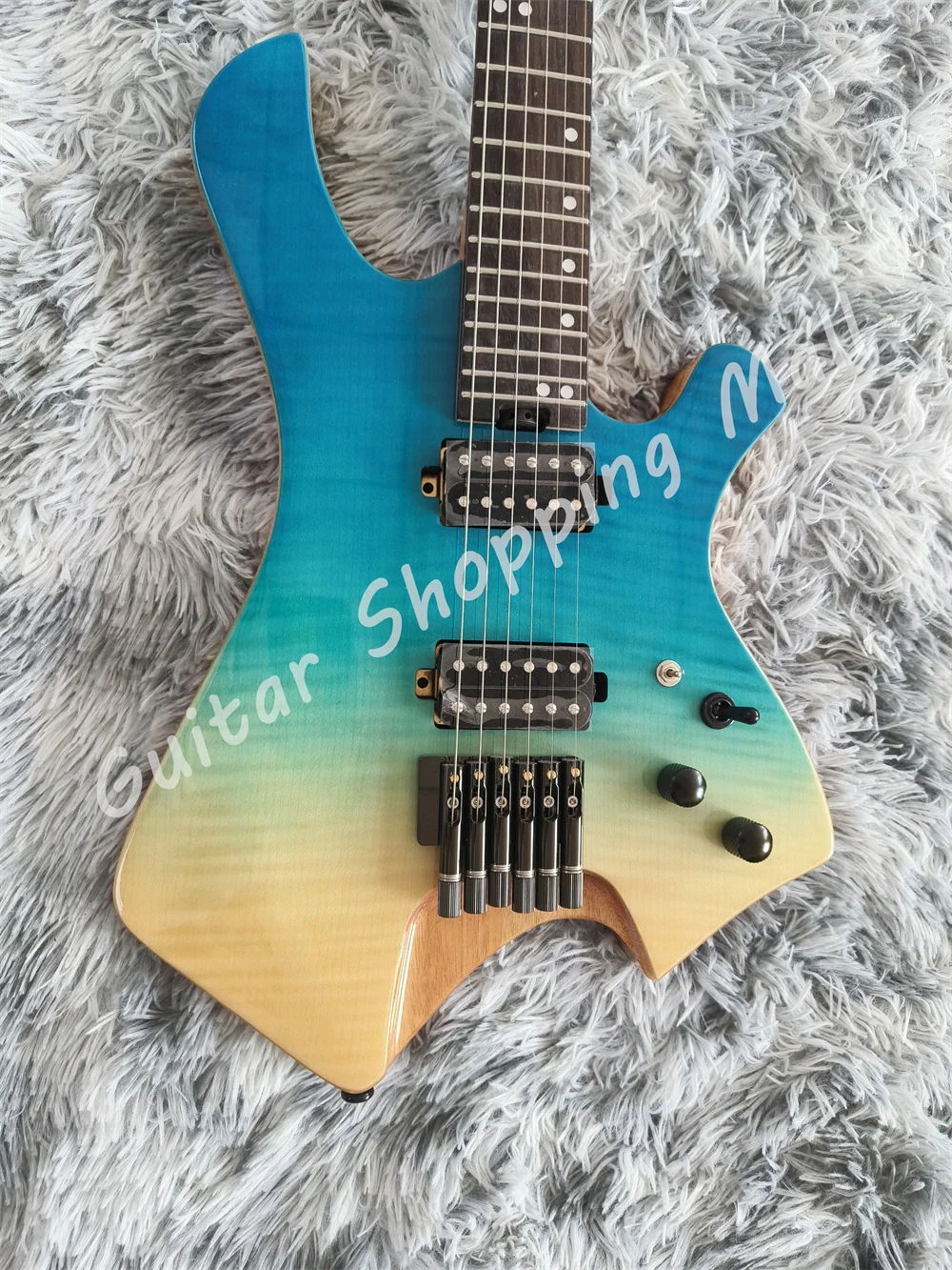 headless Electric guitar High Quality Pickups, 6string, hand feeHigh Quality Guitarra，free shipping