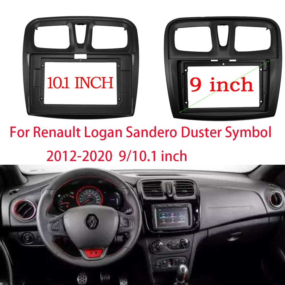 9 Inch 10 Inch Car Frame Fascia Adapter Android Radio Dash Fitting Panel Kit For Renault Logan Sandero Duster Symbol 2012-2020