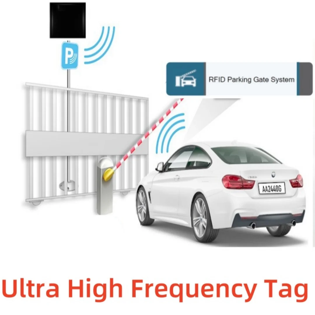 10pcs UHF1-TAG4 Highly Encrypted UHF RFID Tag 860-960MHz Windshield Sticker Label for Vehicle Tracking Car Parking Access Contro