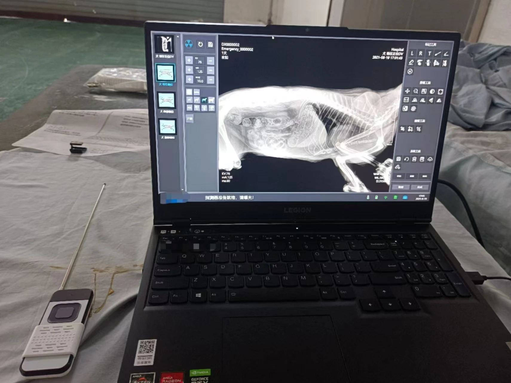 Veterinary Equipment CareRay Industrial Flat Panel Detector Special For DRTECH Diagnosis Defect Detection Dog-Friendly