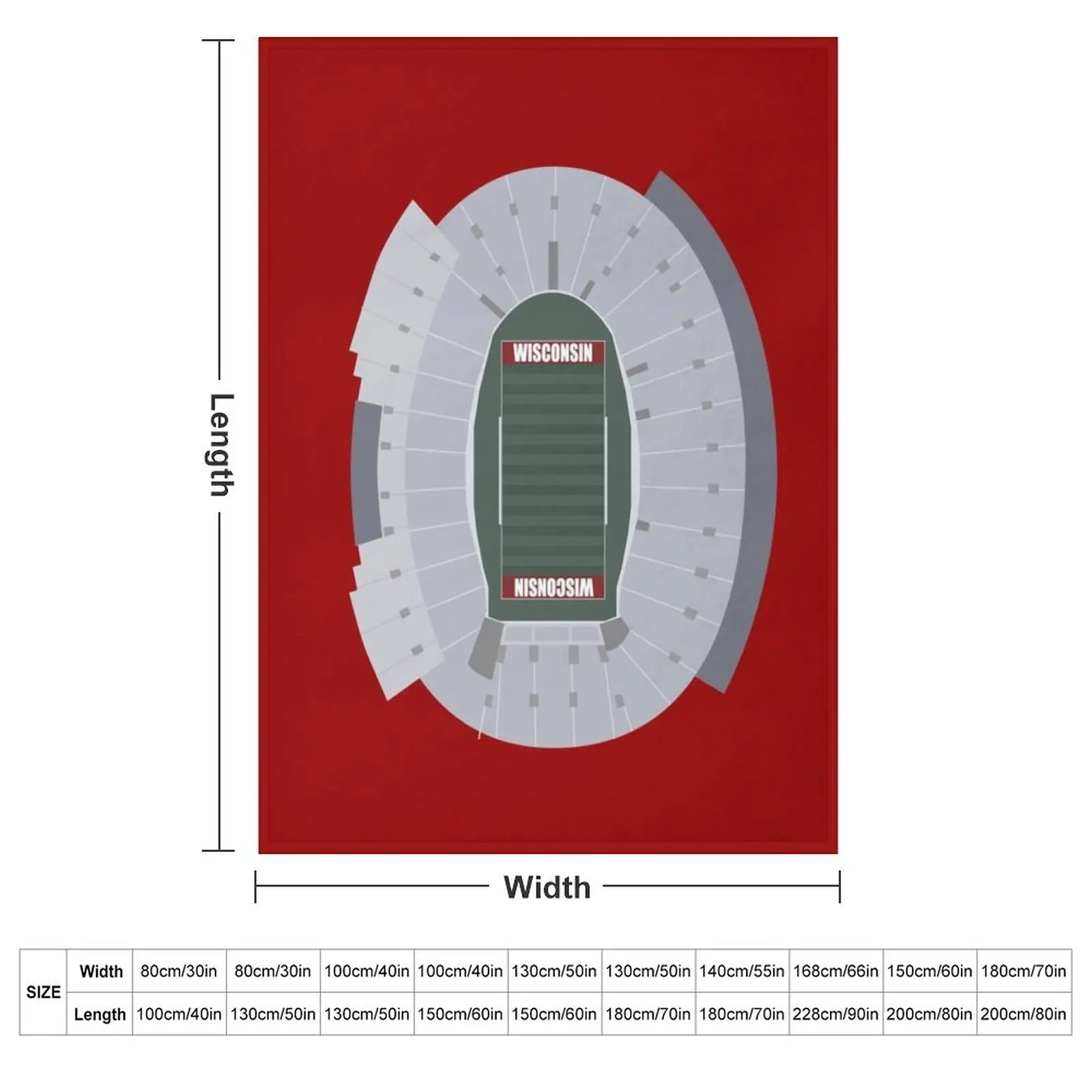 Camp Randall Stadium, University of Wisconsin, Badgers Football Throw Blanket decorative Luxury Flannels Blankets