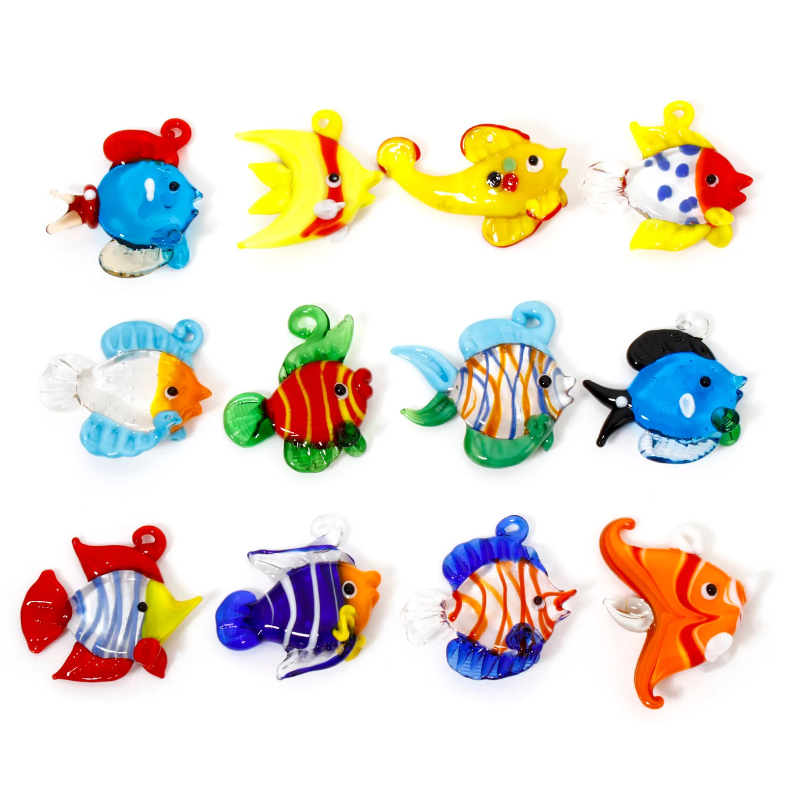 DoreenBeads 1PCs 3D Lampwork Charms For Jewelry Making Tropical Fish Tiny Statue Ornaments Aquarium Decor DIY Necklace Pendant