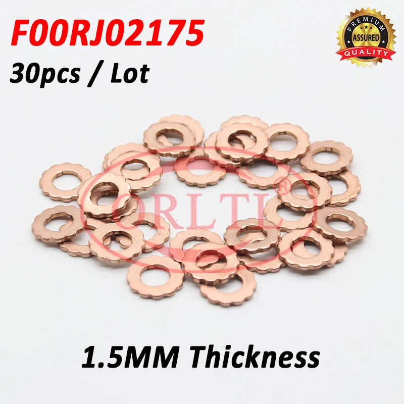 30PCS 1.5mm Thickness Copper Washer F00RJ02175 Nozzle Heat Shield F00R J02 175 For Bosch Common Rail Injector Adjust Shims