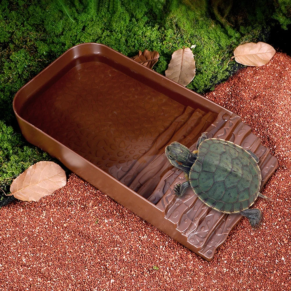 Escalera de plástico para escalar tortugas, lavabo de agua y comida para mascotas pequeñas, tortugas, Reptiles, lagartos, adornos para todas las estaciones, 1 ud.