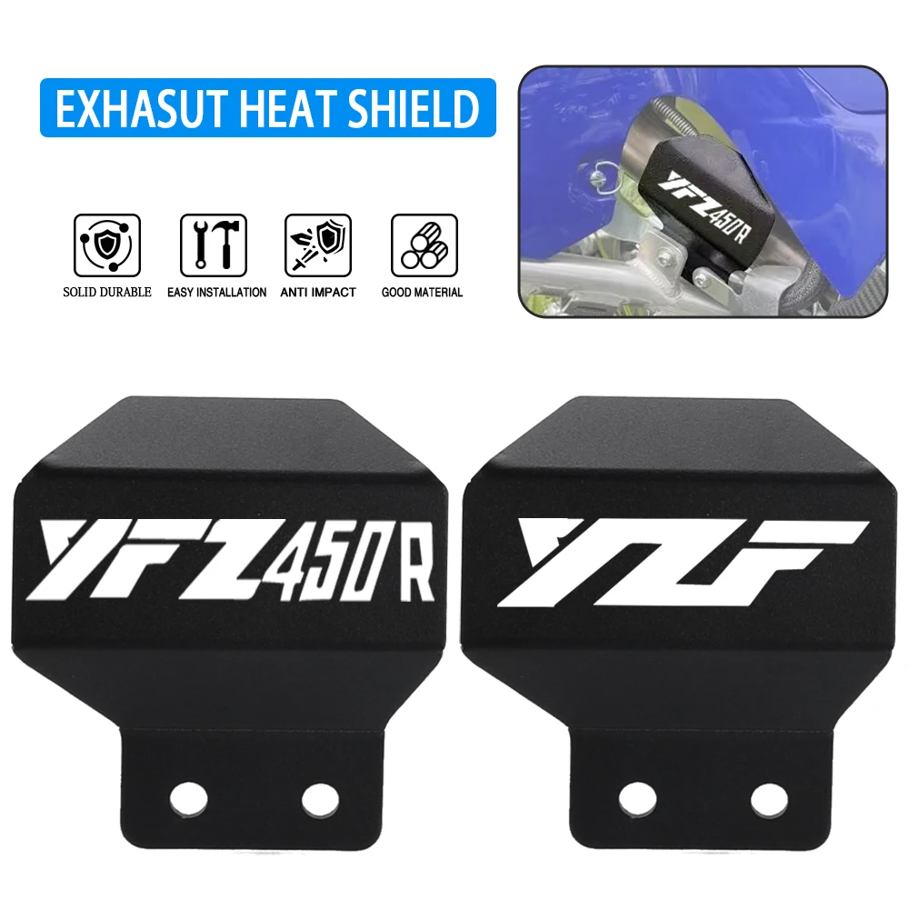 

For Yamaha YFZ450R YFZ450 SE 2014-2024 2025 Motorcycle Exhaust Heat Shield High Temp Resistant Protective Cover Aluminum Alloy