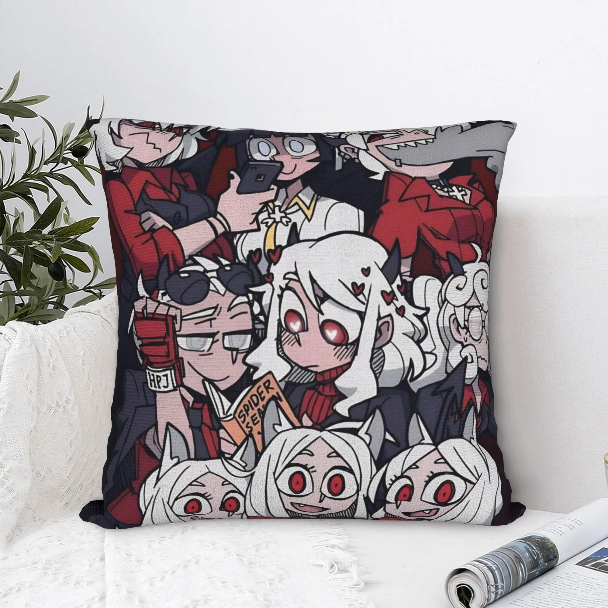 Soft Helltakers Lucifers Cerberus Game Pillowcase Polyester Cushion Cover Decorations Anime Throw Pillow Case Cover Home Square