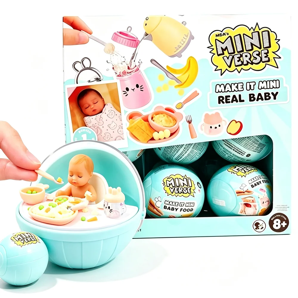 Baby Food Under 1 Year - 新しいMGAミニバースベビーフードボールミニチュア、ミニDIYベビーボールおもちゃサプライズブラインドボールキッズギフト1個
