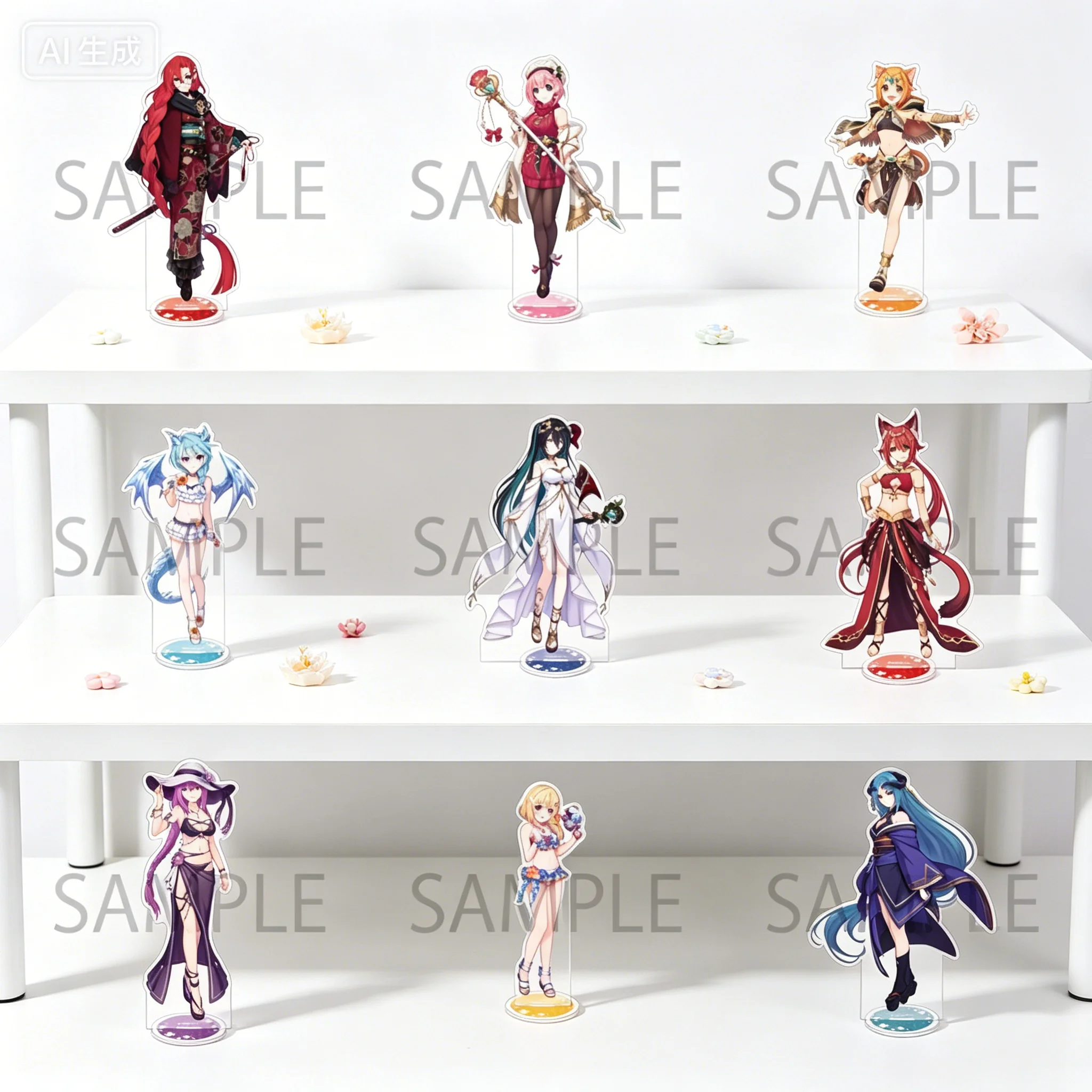 GAME  Princess Connect! Re:Dive 7th Anniversary Special Story Event Acrylic Stand Model Plate Keychains Desktop Ornament