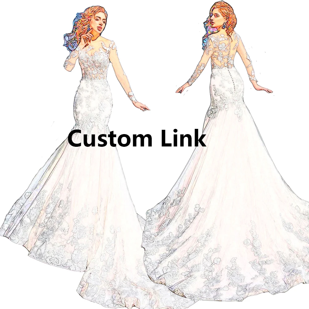 Custom Link of  Design Mermaid Wedding Dress