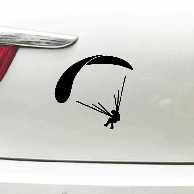 Car paragliding art, flying skydive sport, cool graphic decoration, waterproof cover, scratch sticker 11cmx10 5cm