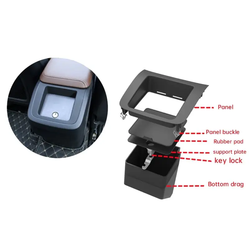 DHBH Vehicle Rear Armrest Box Storage Assembly For Volvo Models XC60, XC90, , V90, S90 - Part 31389183