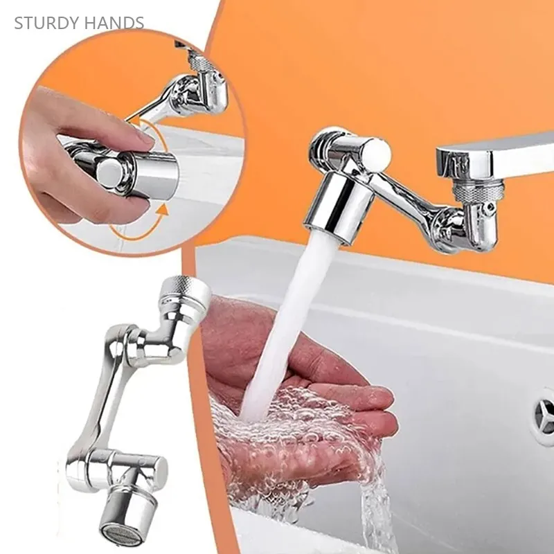 

1080° Rotation Copper Faucet Extender Sprayer Head Bathroom Robot Arm Extension Faucets Nozzle Kitchen Faucet Accessories