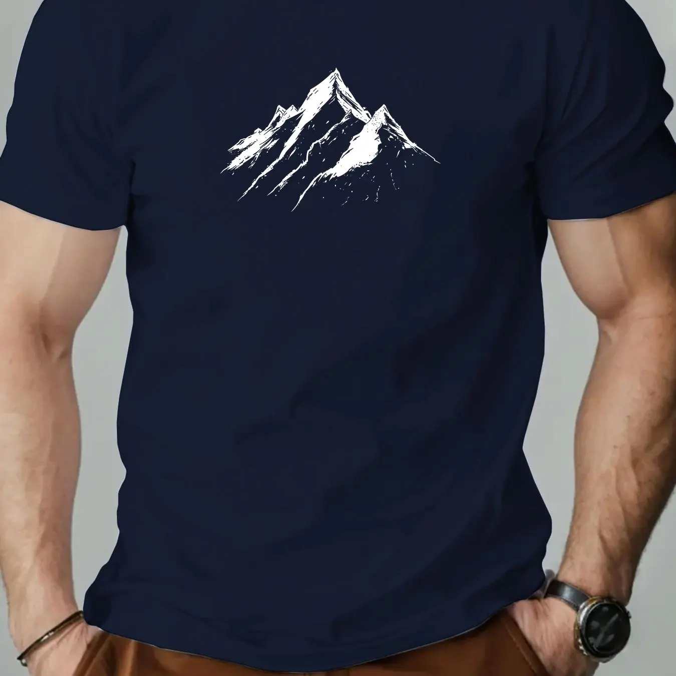 Men T-Shirt Summer Tee for Outdoor Adventures Casual Attire Breathable Casual Shirt for Hiking Urban Outfits Men Clothing