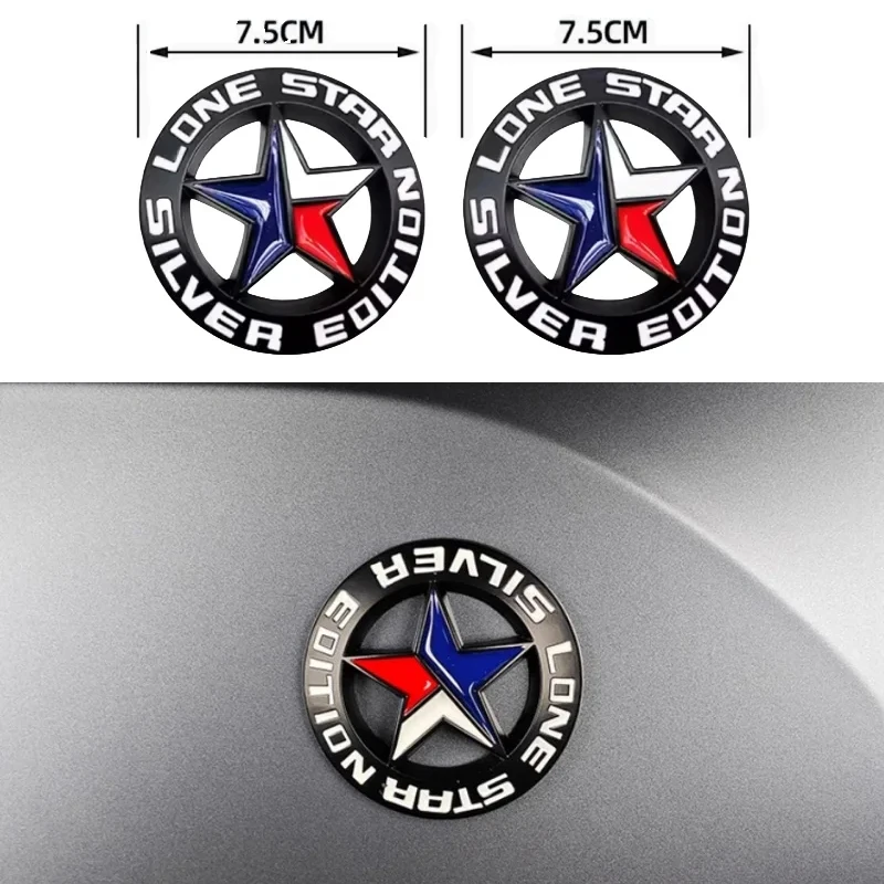 Metal Five-pointed Star Decorative Stickers Suitable for CHERY JETOUR Traveler T2 2023 Car Body Side Markings Accessories