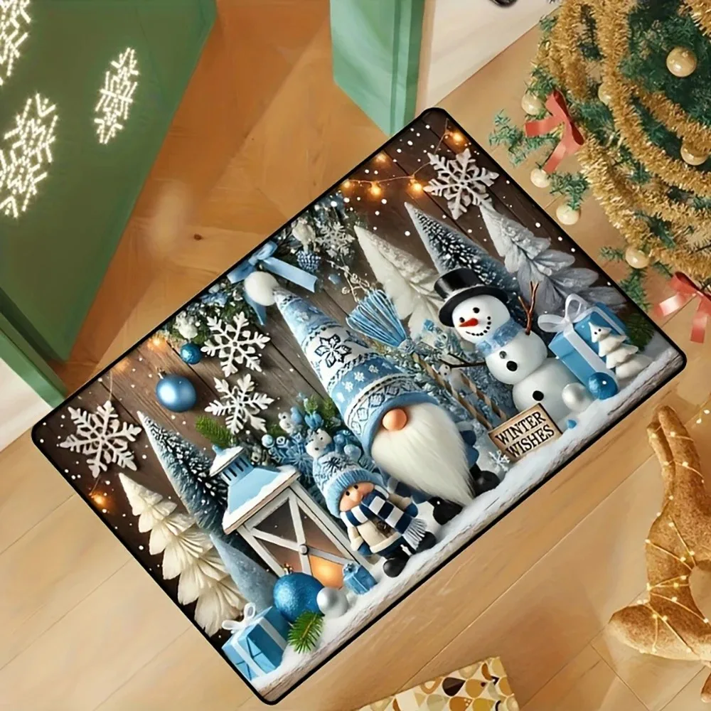 1 Stück Weihnachtsbäume Teppiche für den Türbereich, Feiertags-Willkommensmatte für die Innen- und Außentür hinten, Winter-Fußmatte.