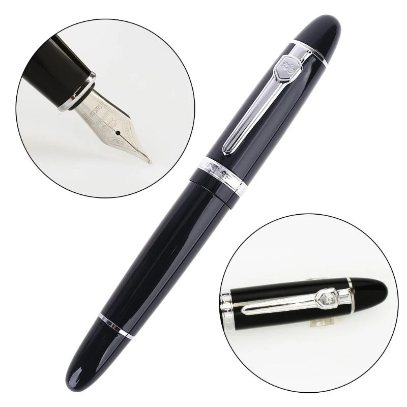 

Новый Jinhao 159 Black and Silver для M Nib Fountain Pen Lose Lest Sale