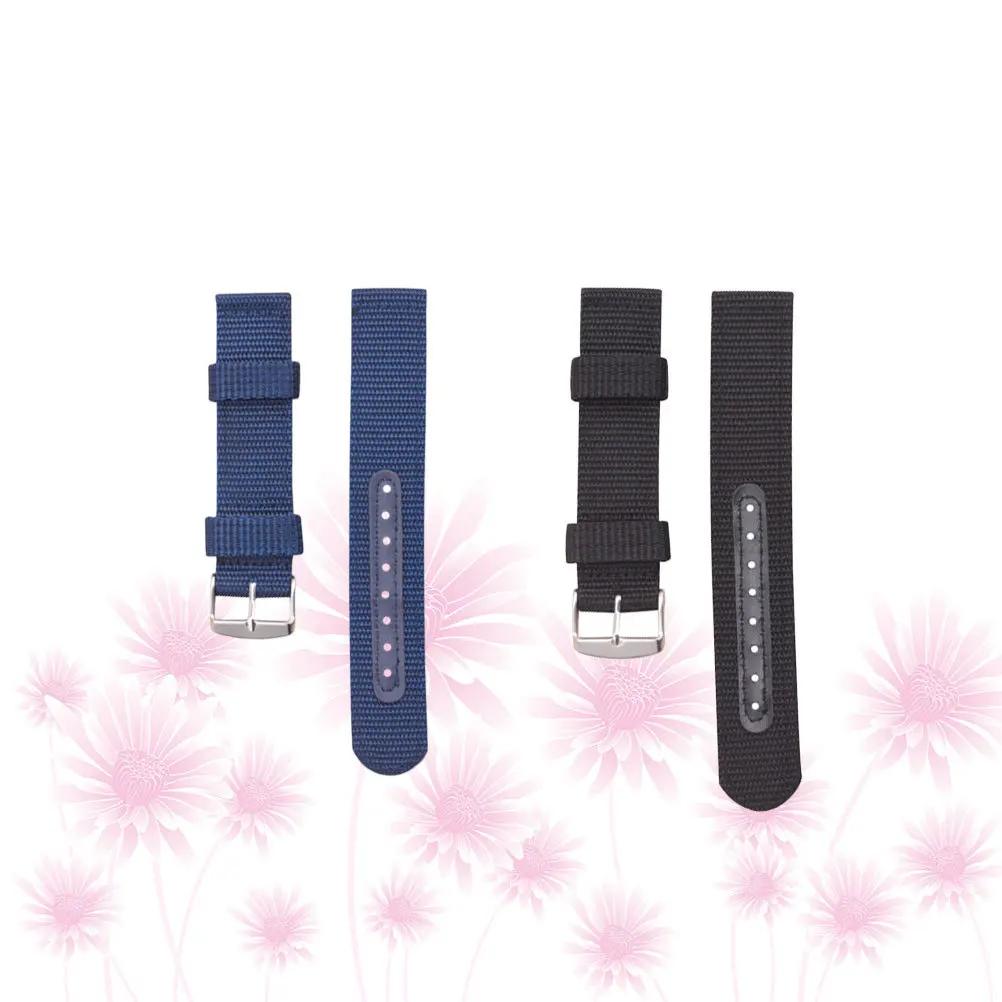 

2pcs 22Mm Nylon Watchband Soft Durable Replacement Strap For Smartwatch Stylish Sport Wristband Compatible With Watch