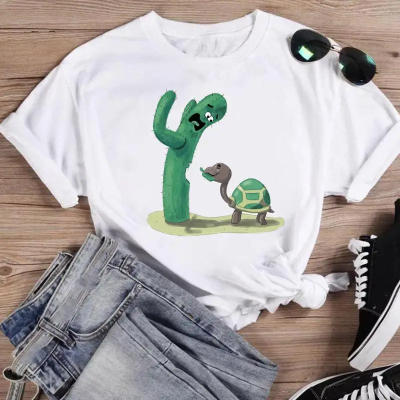 Women Print Bee Funny Clothing Cute Fashion Summer O-neck T-shirts Shirt Female Graphic T Top Short Sleeve Cartoon Tee T-Shirt