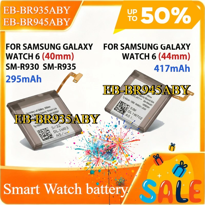 High Quality Battery EB-BR935ABY EB-BR945ABY For Samsung Galaxy Watch 6 40mm 44mm SM-R930 SM-R935 Smart Watch