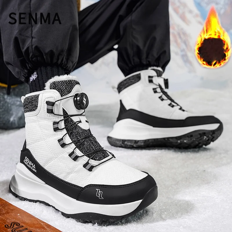 SENMA الرجال أحذية الثلوج 2026 الشتاء موضة في الهواء الطلق أحذية رجالي عالية الجودة المشي لمسافات طويلة حذاء من الجلد الرجال أحذية الصيد الثلوج أفخم الذكور الأحذية #6