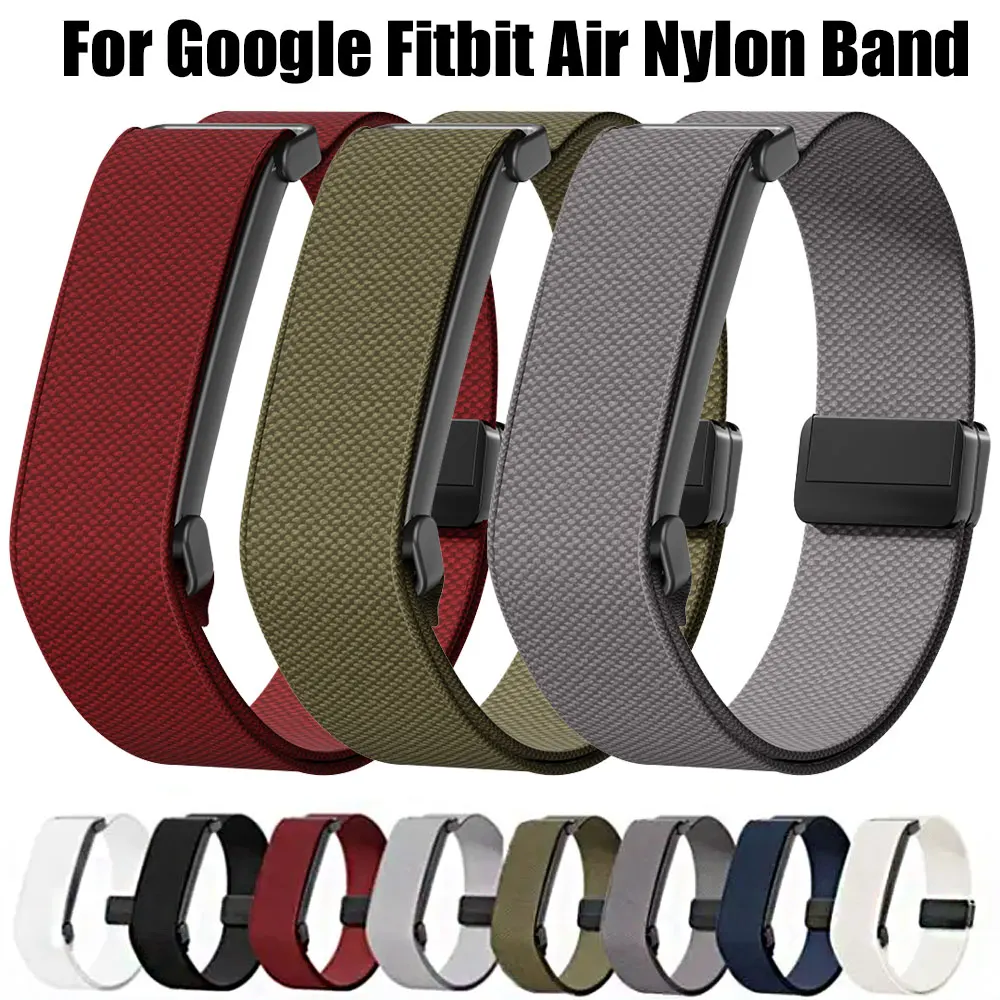 Nylon-Schlaufen-Sportarmband mit Klettverschluss für Google Fitbit Air, atmungsaktives Ersatzarmband für Google Fitbit Air