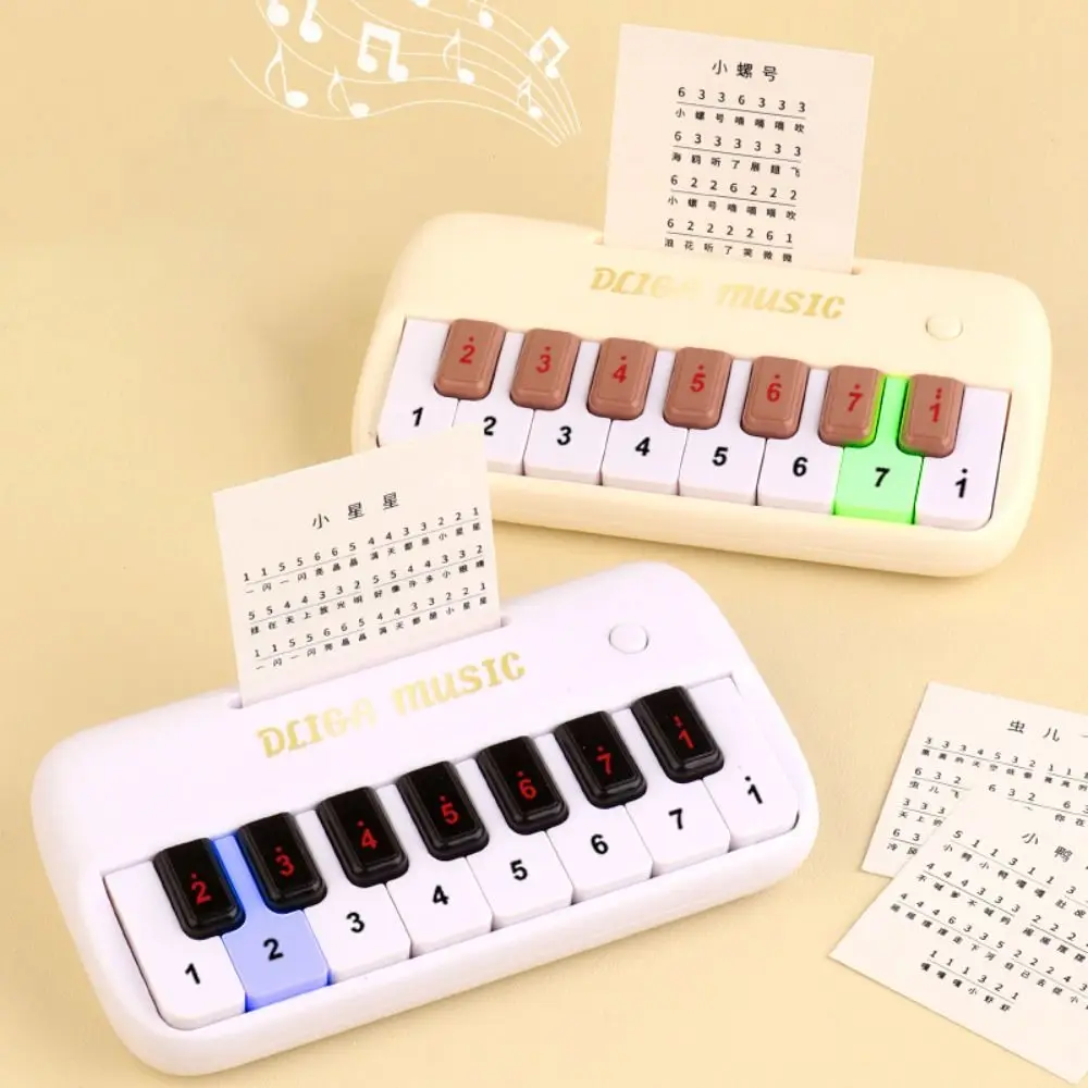 Keyboard elektrik Mini pendidikan dini, lampu mainan Piano elektronik multifungsi belajar musik dengan instrumen skor musik