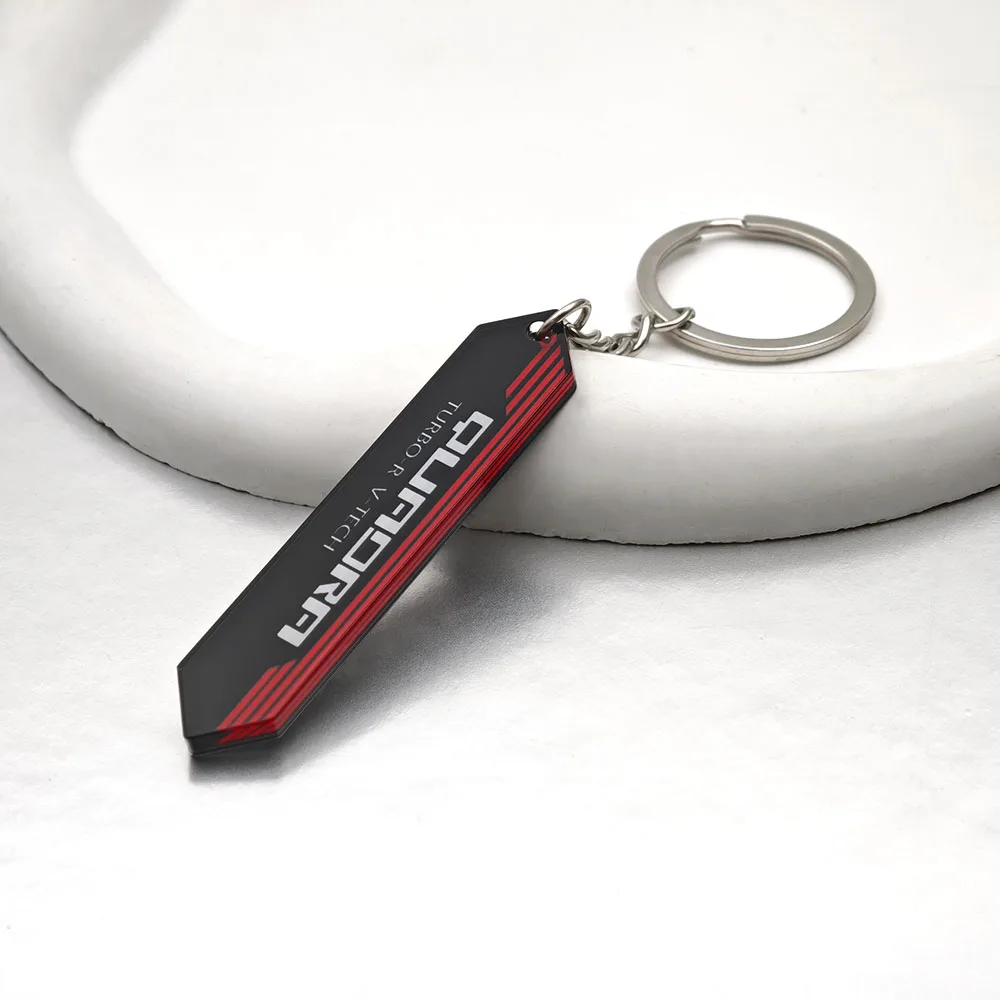 Emergency Medical Themed Acrylic Double-sided Keychain Black Red Geometric Stripe Keyring Classic Game Peripheral Logo Pendant