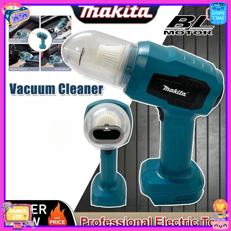 

Makita Mini Car Vacuum Cleaner Multifunction Handheld For 18V Battery Rechargeable Power Tools Dust Collect Tool