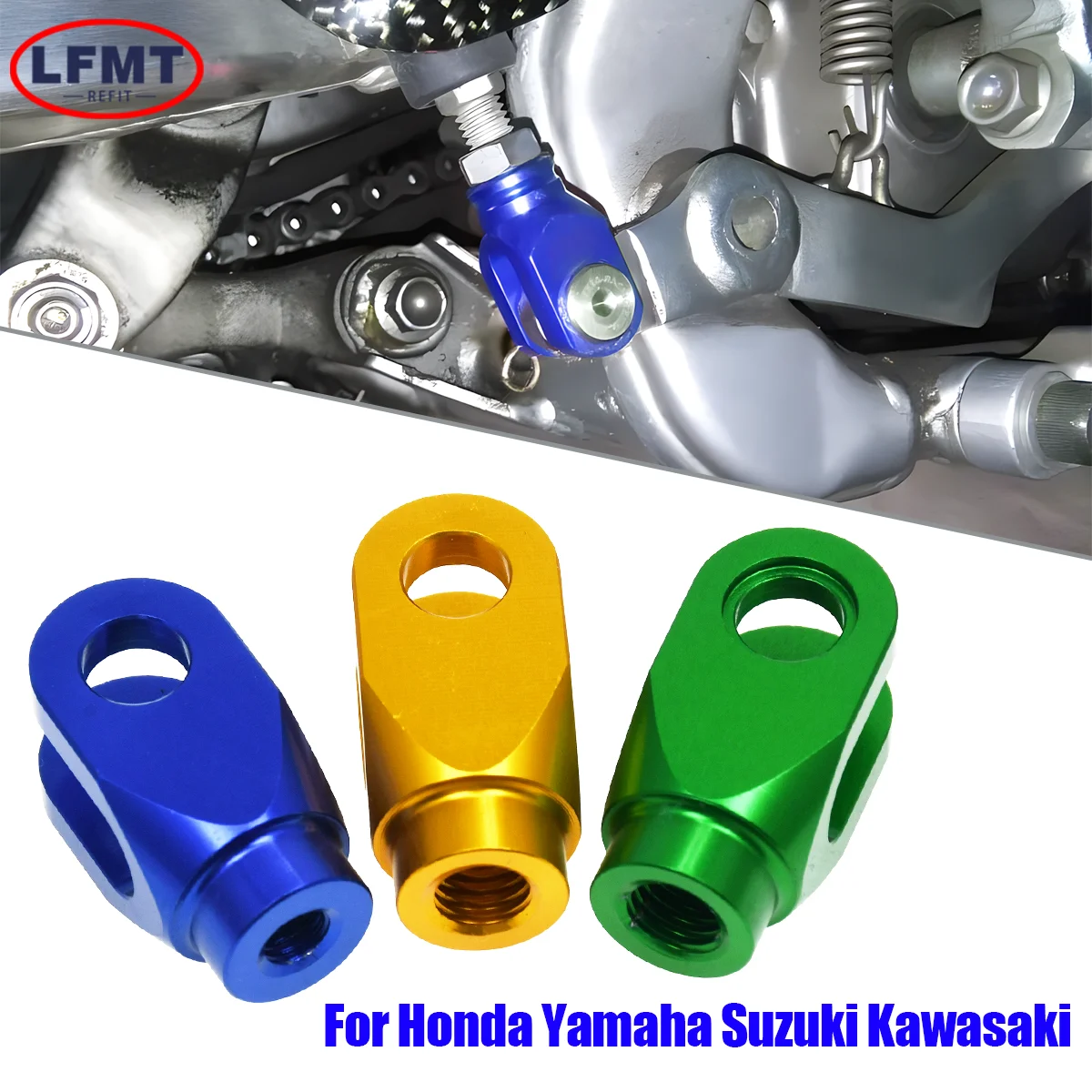 For Suzuki RM RMX 250 DRZ LTZ400 250SB LT-R450 Motorcycle CNC Aluminium Rear Brake Clevis For KAWASAKI KX 80 85 100 KLX 125 250