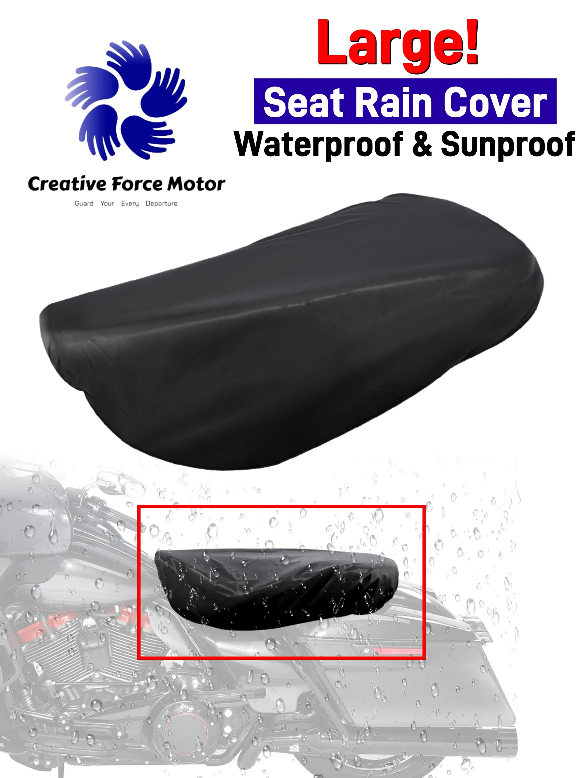 AliExpress Seat Rain Cover Universal Motorcycles Cushion Protector Bike Waterproof For Harley Honda BMW Yamaha Softail Sportster Street Bob