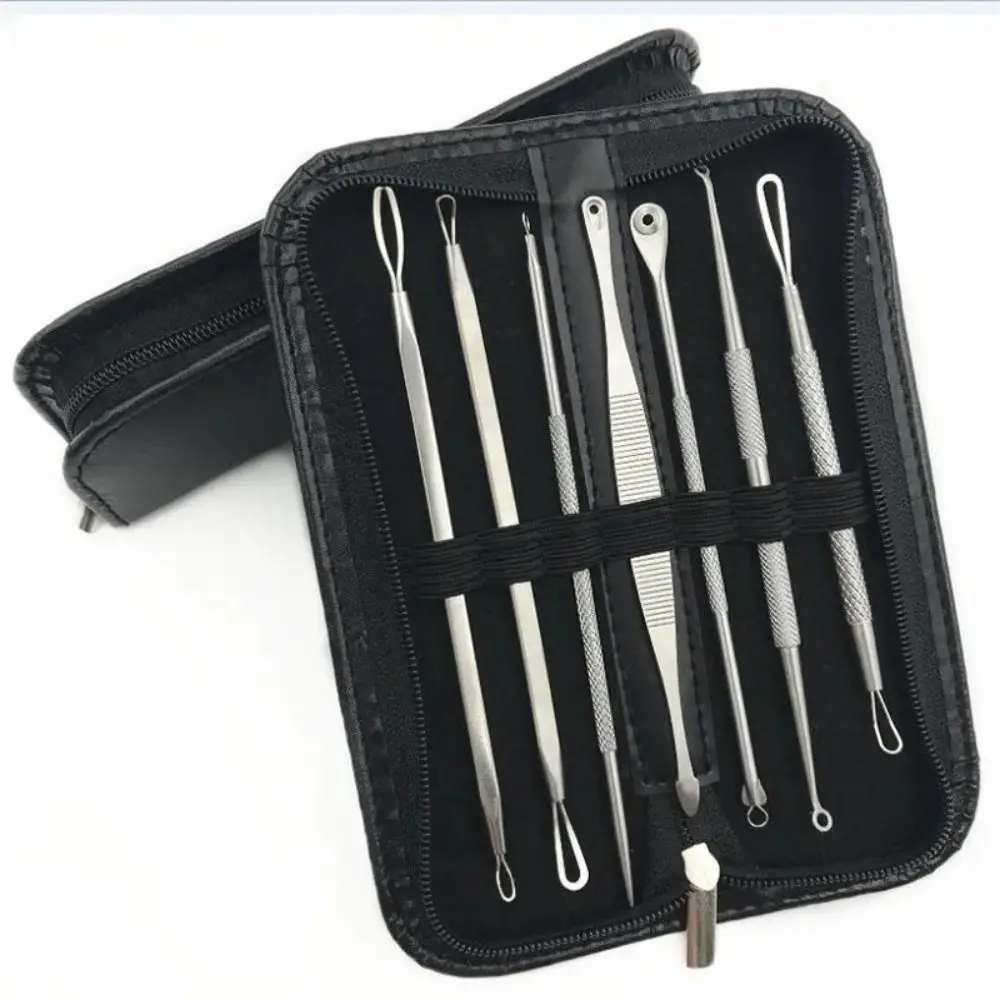 Stainless Steel Blackhead Remover Tool Black Spots Needles Vacuum Technology Pore Cleanser Silver Blemish Removal