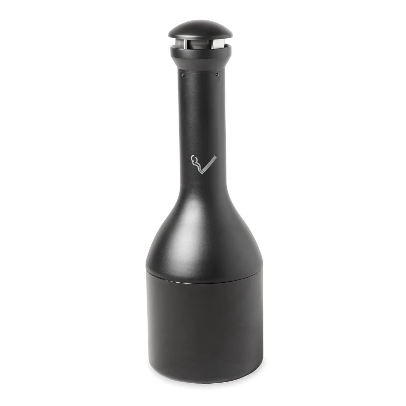 Estación para fumadores Infinity de alta capacidad, receptáculo a tope de cigarrillos resistente a la intemperie, Cenicero para exteriores/restaurantes/escritios