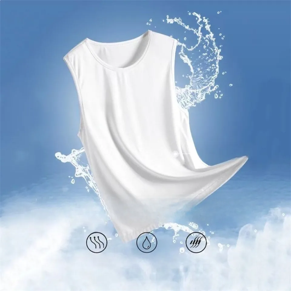 Transparent Fitness Sleeveless Top, Men's Mesh Muscle Vest, Men's Mesh Sports Vest, Sportswear, image 4