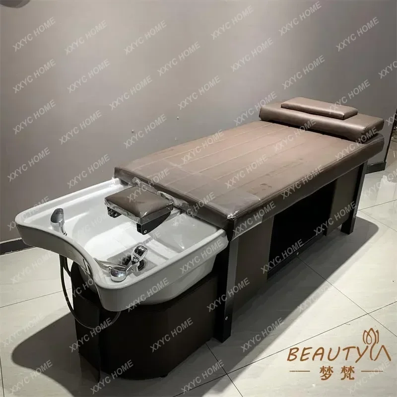 

JJxxq Парикмахерская Парикмахерская Шампунь Стул Тайский Труп Поза Массажный Шампунь Кровать Шампунь Стул Керамическая Раковина